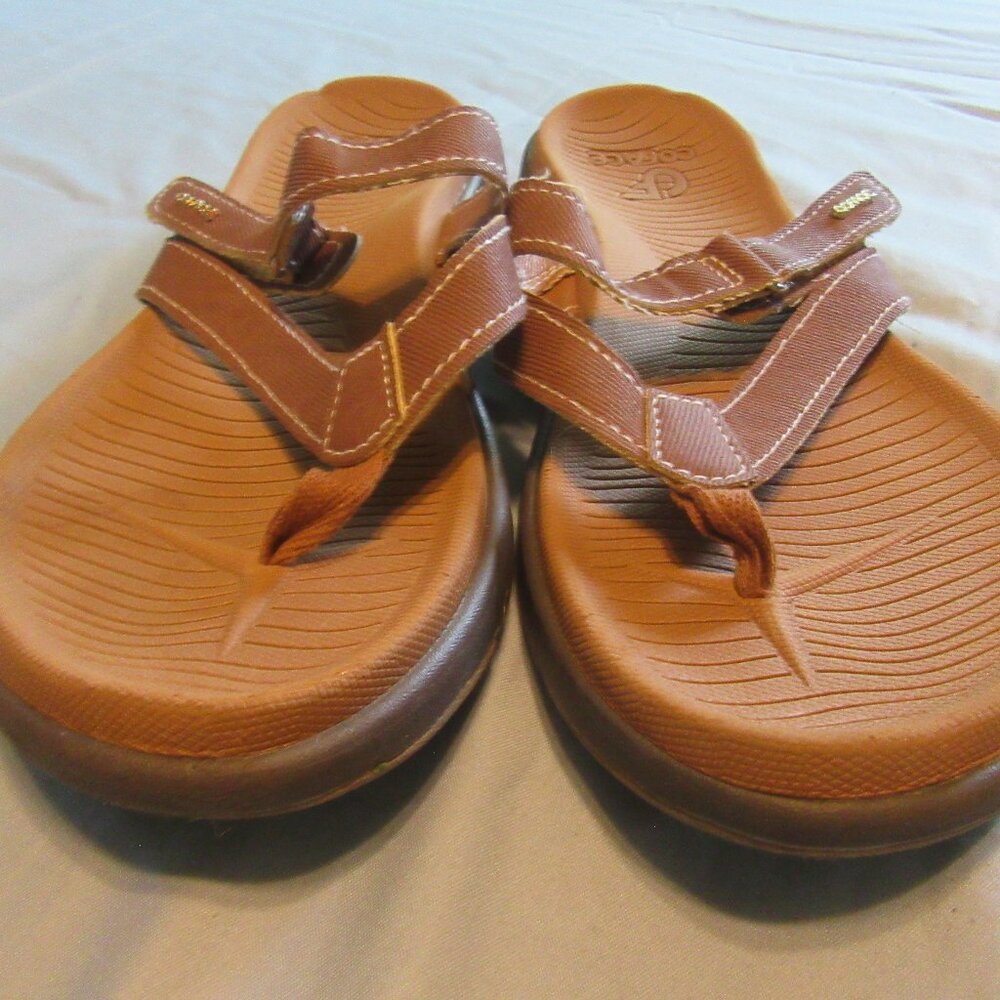 Womens Coface Flip Flops / Sandals Sz 9.5 Brown
